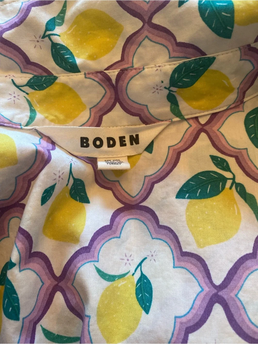 Boden Amy Cotton Shirt Dress Size 16-18L
Lemon Grove/Lacender - Picture 7 of 7